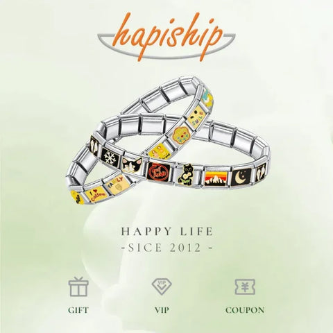 Hapiship 2025 Spider Star Moon Owl Charms – Fit 9mm Bracelet DIY - Himpall