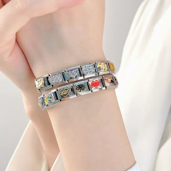 Hapiship 2025 Spider Star Moon Owl Charms – Fit 9mm Bracelet DIY - Himpall