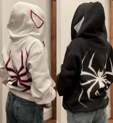 Harajuku Graphic Jacket Zip-Up Spider Hoodie for Gothic Y2K Streetwear - Himpall