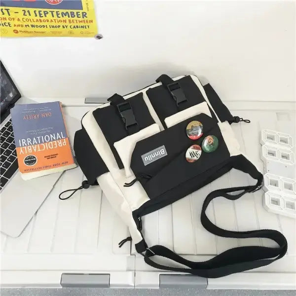 Nylon Crossbody Bag Polyester Lining Casual Daily Wear - White No badge