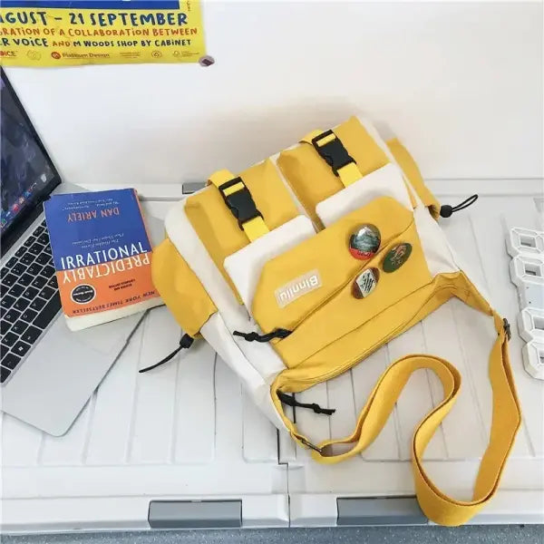 Nylon Crossbody Bag Polyester Lining Casual Daily Wear - Yellow No badge