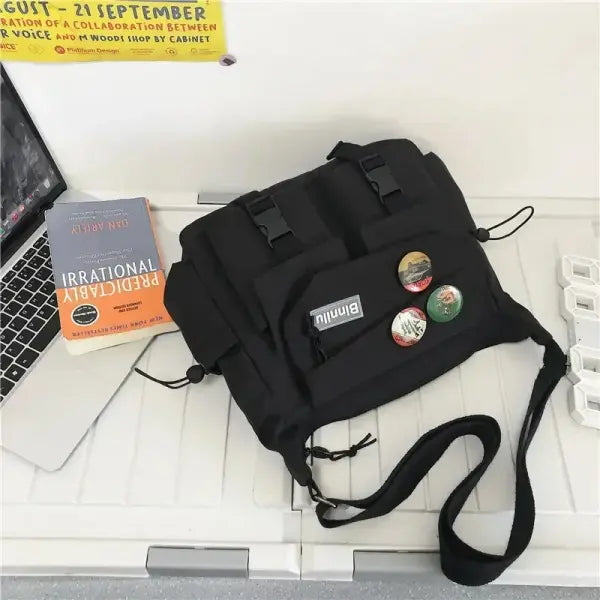 Nylon Crossbody Bag Polyester Lining Casual Daily Wear - Black No badge