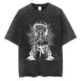 Death Note Anime Graphic T-Shirt - Vintage Washed Oversized Cotton Streetwear Tee (Unisex) - AF434 / L