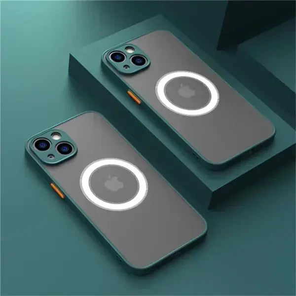 Magsafe Magnetic Case for Unisex (Hard Matte) – Wireless Charging Cover - DarkGreen / iPhone 11 Pro Max