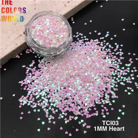 TCOWO Heart Shape Nail Glitter for Women’s Fashion and Beauty Products - TCI03 50g