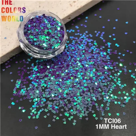 TCOWO Heart Shape Nail Glitter for Women’s Fashion and Beauty Products - TCI06 50g
