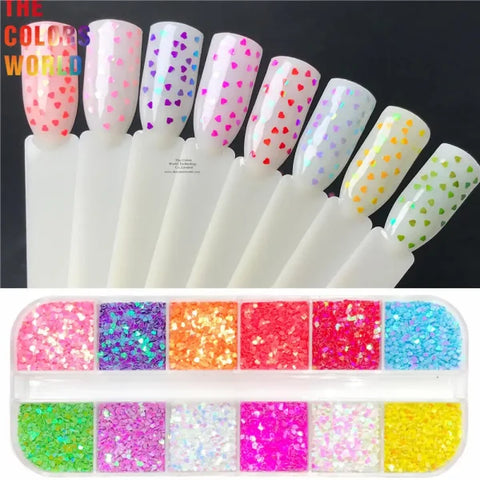 TCOWO Heart Shape Nail Glitter for Women’s Fashion and Beauty Products