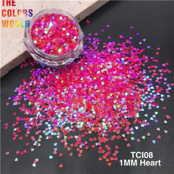 TCOWO Heart Shape Nail Glitter for Women’s Fashion and Beauty Products - TCI08 50g