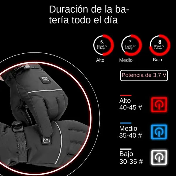 Heated Motorcycle Gloves – Winter Warm Waterproof Gloves Rechargeable Thermal Moto Gloves