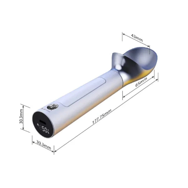 Heating Constant Temperature Ice Cream Scoop Charging Heating Stainless Steel - Himpall