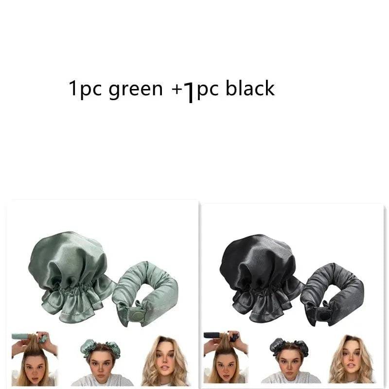 Heatless Curls - Black and green