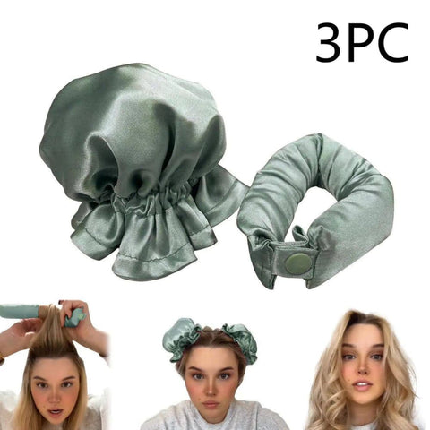 Heatless Curls - Olive Green 3PC