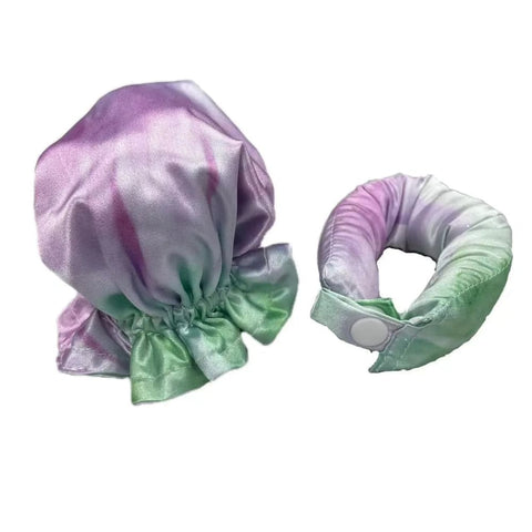 Heatless Curls - Tie dyed purple