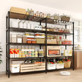 Heavy Duty Metal Storage Shelves Adjustable 5 Tier Garage Organization