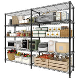 Heavy Duty Metal Storage Shelves Adjustable 5 Tier Garage Organization