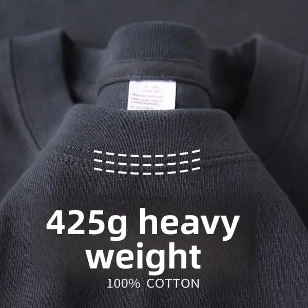 Premium Heavyweight Cotton T-Shirt (425g) - Men’s Durable High-Quality Basic Tee - gray / M