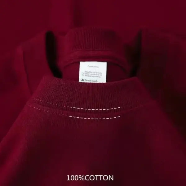 Premium Heavyweight Cotton T-Shirt (425g) - Men’s Durable High-Quality Basic Tee - wine red / M