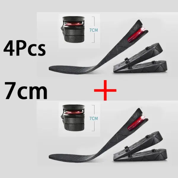 Height Increase Insoles – Invisible Adjustable Air Cushion Shoe Inserts Variable Height Foot Pads - Height 7CM-4Pcs