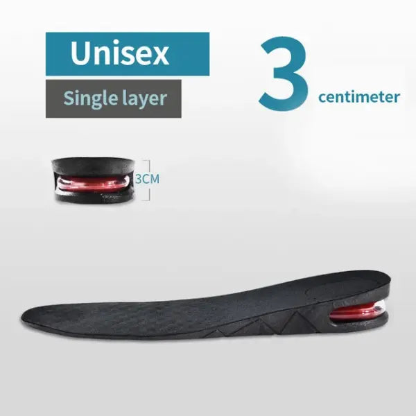 Height Increase Insoles – Invisible Adjustable Air Cushion Shoe Inserts Variable Height Foot Pads - Height 3 CM