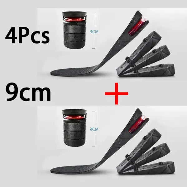 Height Increase Insoles – Invisible Adjustable Air Cushion Shoe Inserts Variable Height Foot Pads - Height 9CM-4Pcs