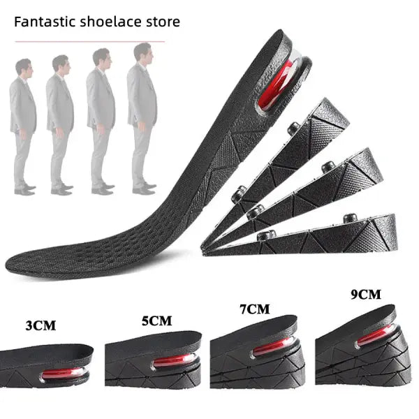 Height Increase Insoles – Invisible Adjustable Air Cushion Shoe Inserts Variable Height Foot Pads