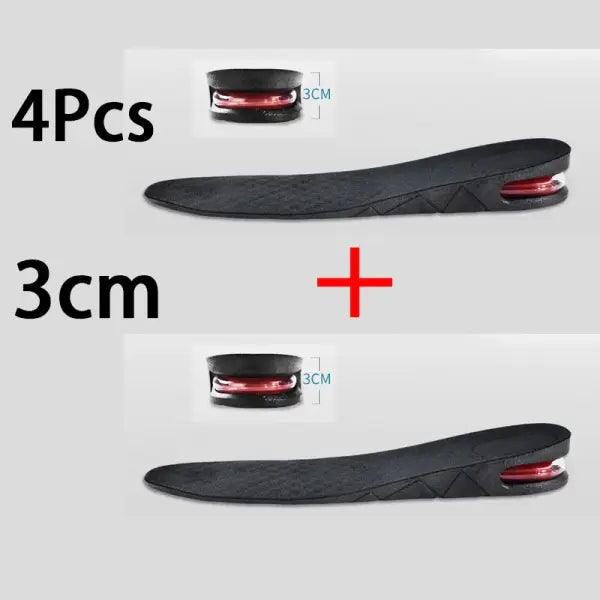 Height Increase Insoles – Invisible Adjustable Air Cushion Shoe Inserts Variable Height Foot Pads - Height 3CM-4Pcs
