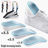 Height Increase Insoles Men Women Shoes Flat Feet Arch Support Orthopedic Insoles Sneakers Heel Lift Memory Foam Soft