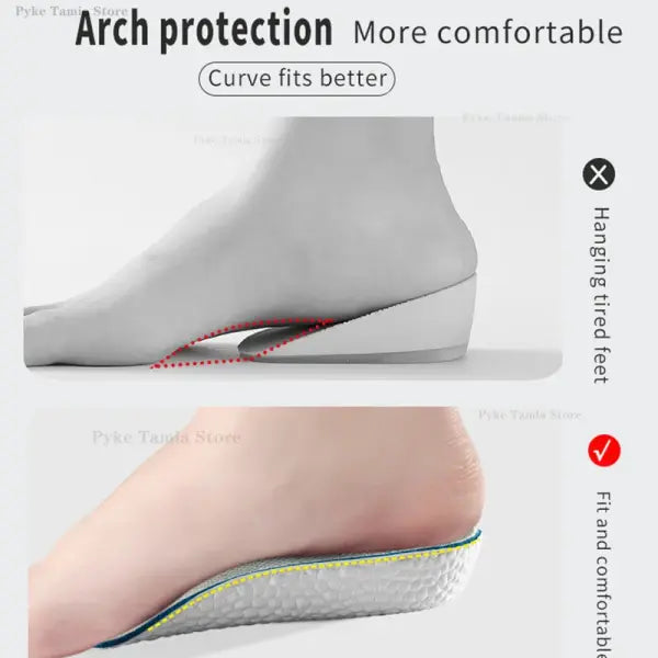 Height Increase Insoles Men Women Shoes Flat Feet Arch Support Orthopedic Insoles Sneakers Heel Lift Memory Foam Soft