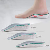 Height Increase Insoles Men Women Shoes Flat Feet Arch Support Orthopedic Insoles Sneakers Heel Lift Memory Foam Soft