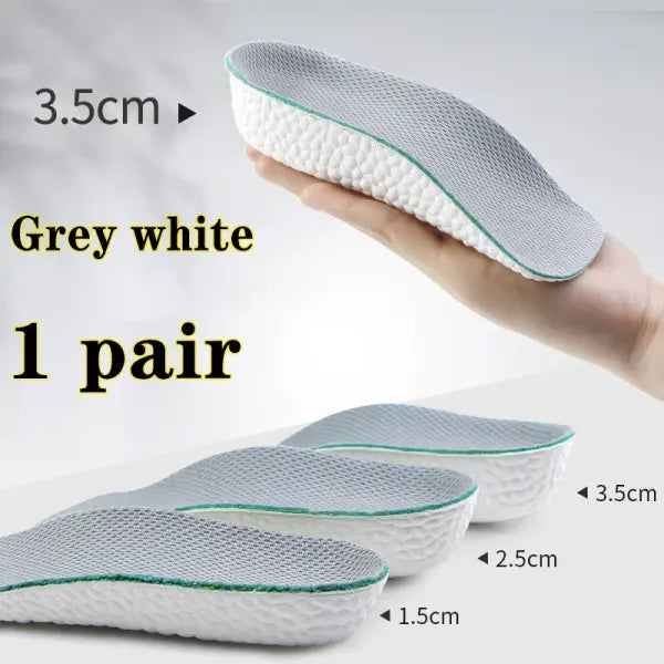 Height Increase Insoles Men Women Shoes Flat Feet Arch Support Orthopedic Insoles Sneakers Heel Lift Memory Foam Soft