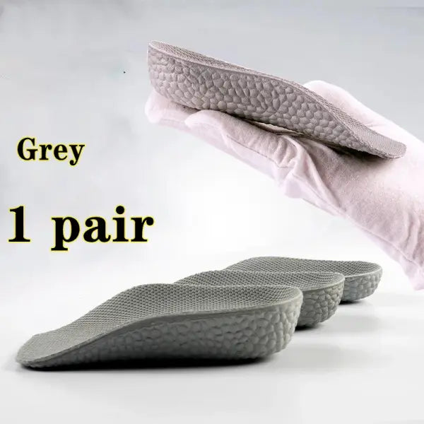 Height Increase Insoles for Men & Women: Orthopedic Arch Support & Memory Foam Heel Lift - grey-1 pair / 1.5 cm