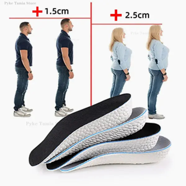 Height Increase Insoles Men Women Shoes Flat Feet Arch Support Orthopedic Insoles Sneakers Heel Lift Memory Foam Soft