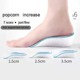 Height Increase Memory Foam Insoles 1.5-3.5CM Invisible Heel Lift