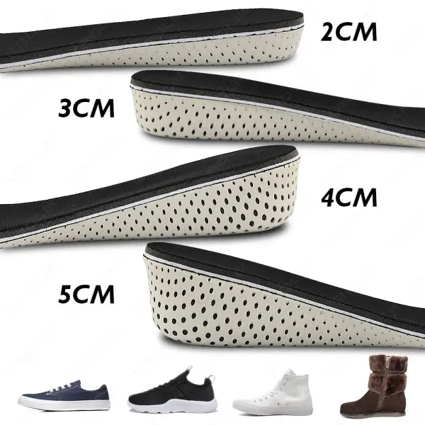 Height Increase Memory Foam Insoles 2-5cm – Breathable Sports Shoes Pad