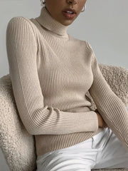 Heliar Women’s Turtleneck Sweater in Soft Knitted Cashmere - Himpall