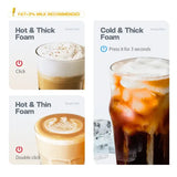 HiBREW M1A Fully Automatic Milk Frother Cool Touch Hot and Cold Foam