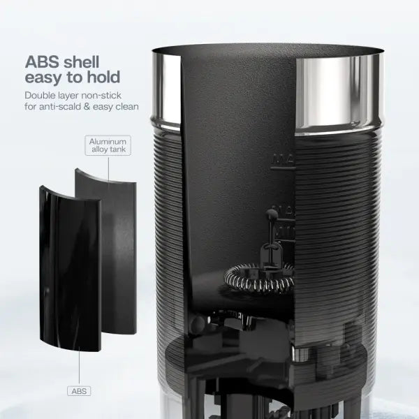 HiBREW M1A Fully Automatic Milk Frother Cool Touch Hot and Cold Foam