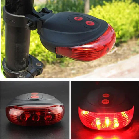 High Brightness Bicycle LED Lights for Enhanced Visibility and Safety - Red Tail Light