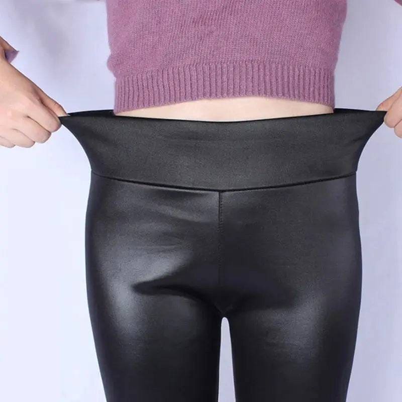 High Elastic Stretch PU Leather Pencil Pants