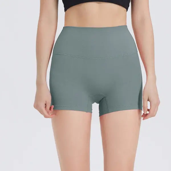 High Elastic Women Sports Shorts Slim Fit Butt Lift Yoga Biker Shorts - Carbon blue / S