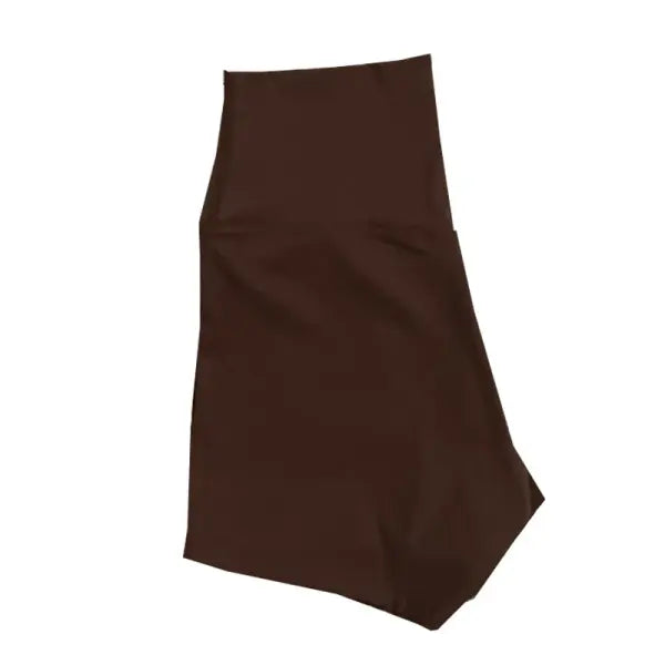 High Elastic Women Sports Shorts Slim Fit Butt Lift Yoga Biker Shorts - Dark brown / S