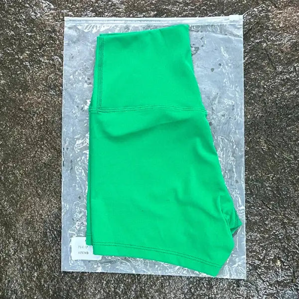High Elastic Women Sports Shorts Slim Fit Butt Lift Yoga Biker Shorts - Green / S