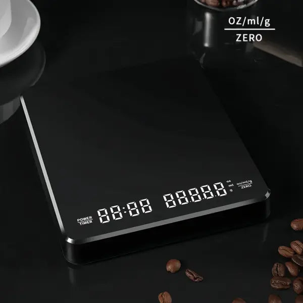 High-precision Electronic Coffee Scale with Waterproof Pad LED Display USB Timing Professional Home Coffee Accessories