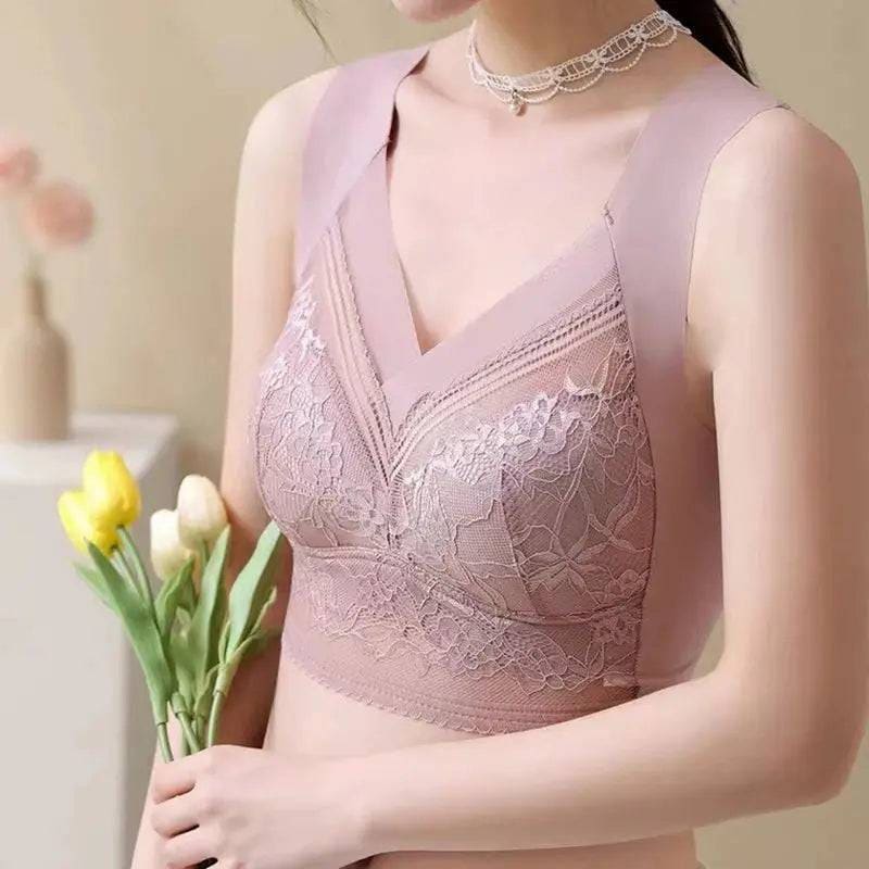 High-Quality Lace Ladies Underwear: Comfortable No Steel Fixed Cups