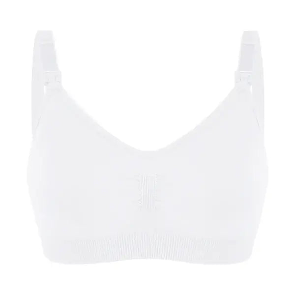 High Quality Plus Size Nursing Bra Breathable Women Breastfeeding Underwear Seamless Maternity Bra Push Up - White / XXL