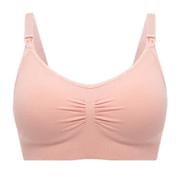 High Quality Plus Size Nursing Bra Breathable Women Breastfeeding Underwear Seamless Maternity Bra Push Up - Pink / XXL