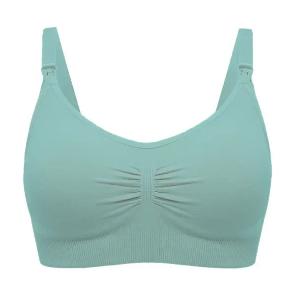 High Quality Plus Size Nursing Bra Breathable Women Breastfeeding Underwear Seamless Maternity Bra Push Up - Green / L