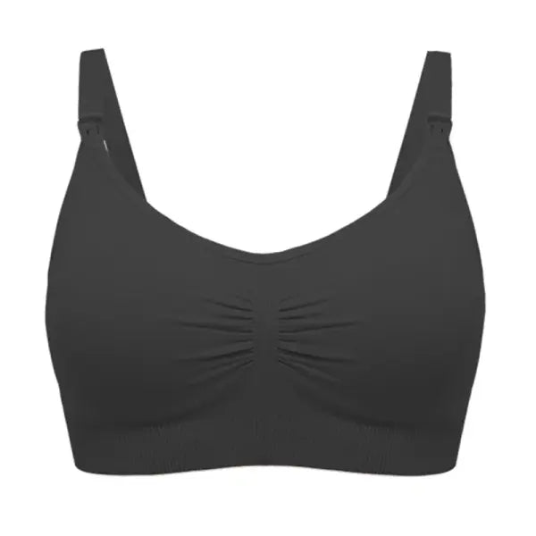 High Quality Plus Size Nursing Bra Breathable Women Breastfeeding Underwear Seamless Maternity Bra Push Up - Black / XXL