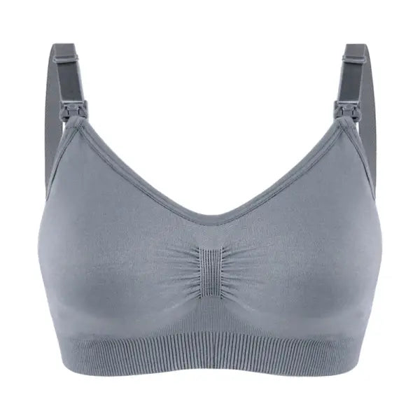 High Quality Plus Size Nursing Bra Breathable Women Breastfeeding Underwear Seamless Maternity Bra Push Up - Dark Grey