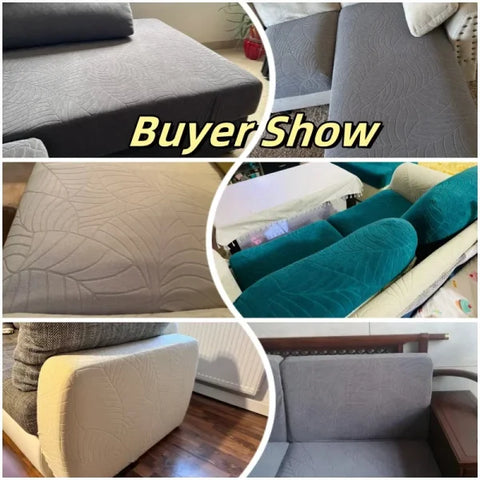 High-Quality Thick Jacquard Sofa Cushion Cover - Anti-Slip & Anti-Dust Elastic Cover